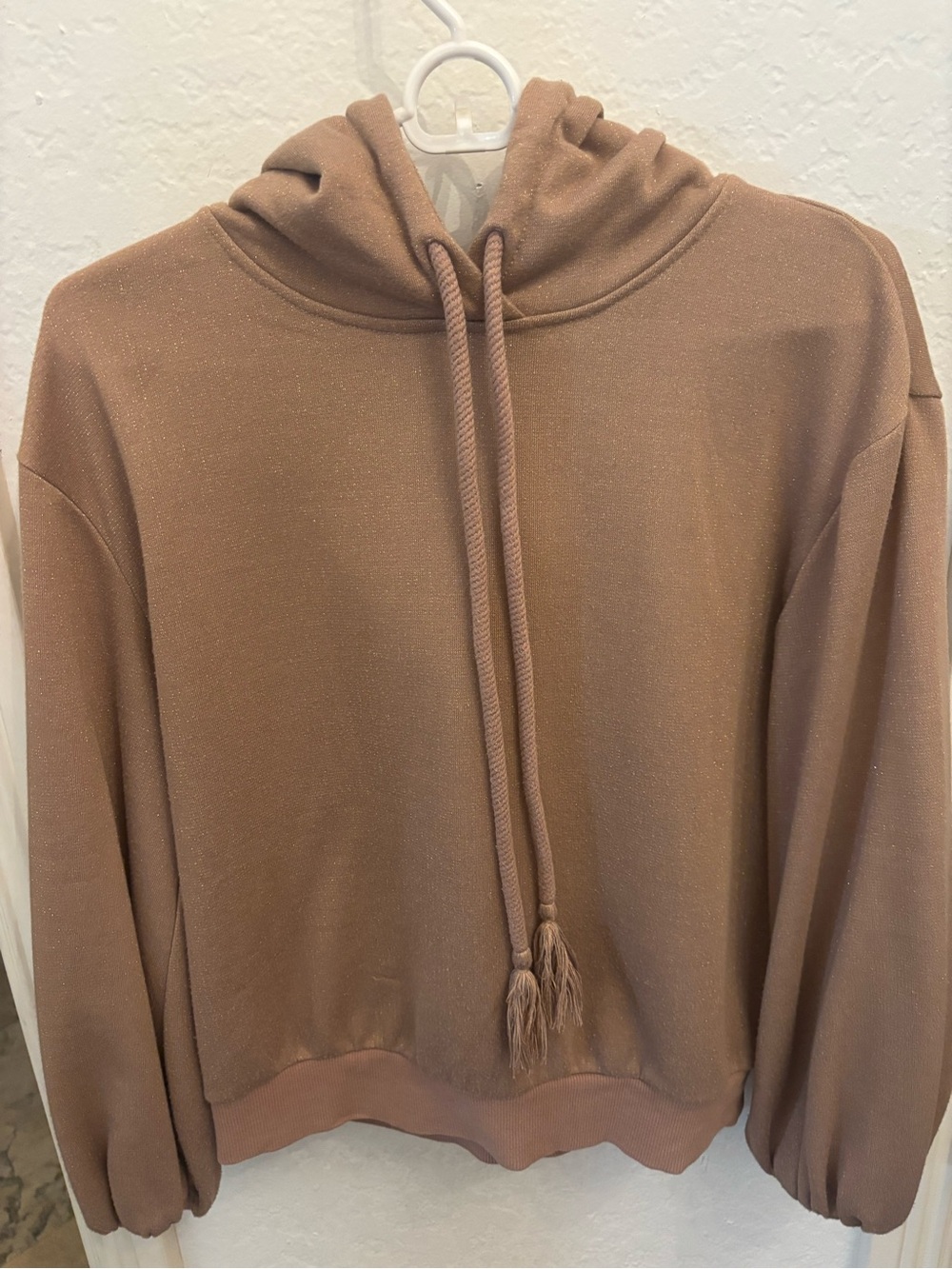 Current Air Metallic Camel Pullover Hoodie
